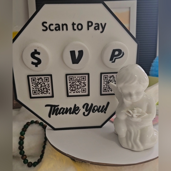Qr Code Display Sign 3d Printed - Picture 1 of 3